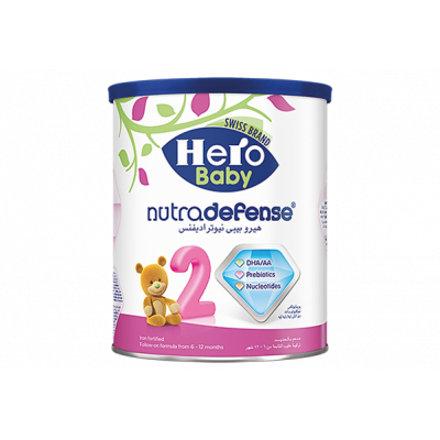 HERO BABY MILK NUTRADEFENSE STAGE 2 FROM 6 TO 12 MONTHS 400 GM